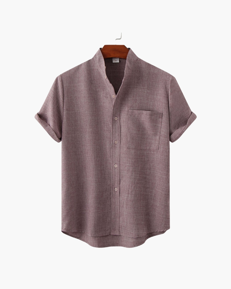Mark Mandarin-Collar Shirt