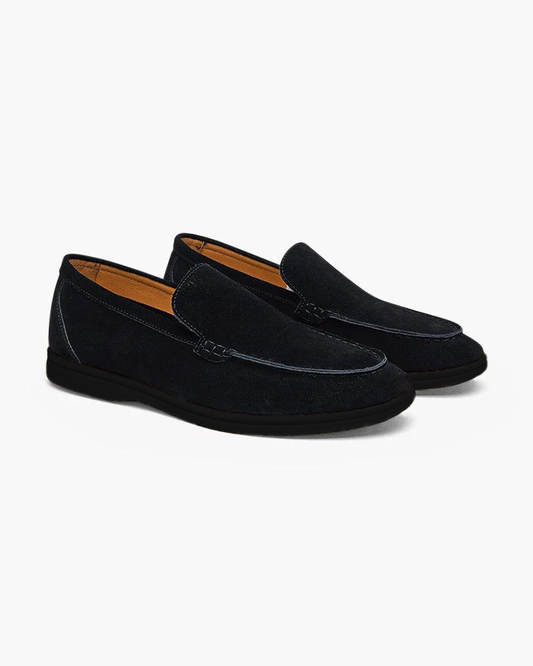 Premium Suede Loafers with Black Sole
