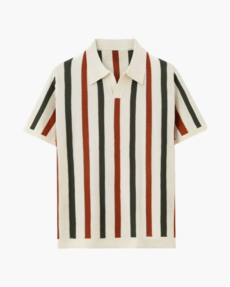 Resort Striped Knitted Polo