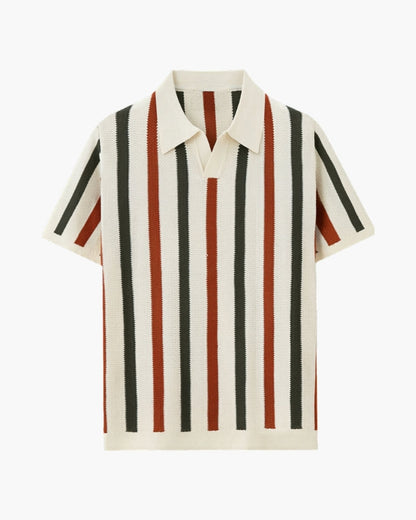 Resort Striped Knitted Polo