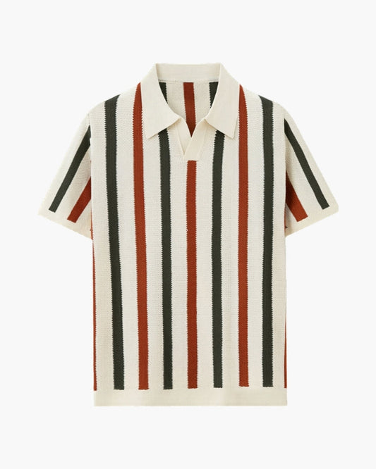 Resort Striped Knitted Polo