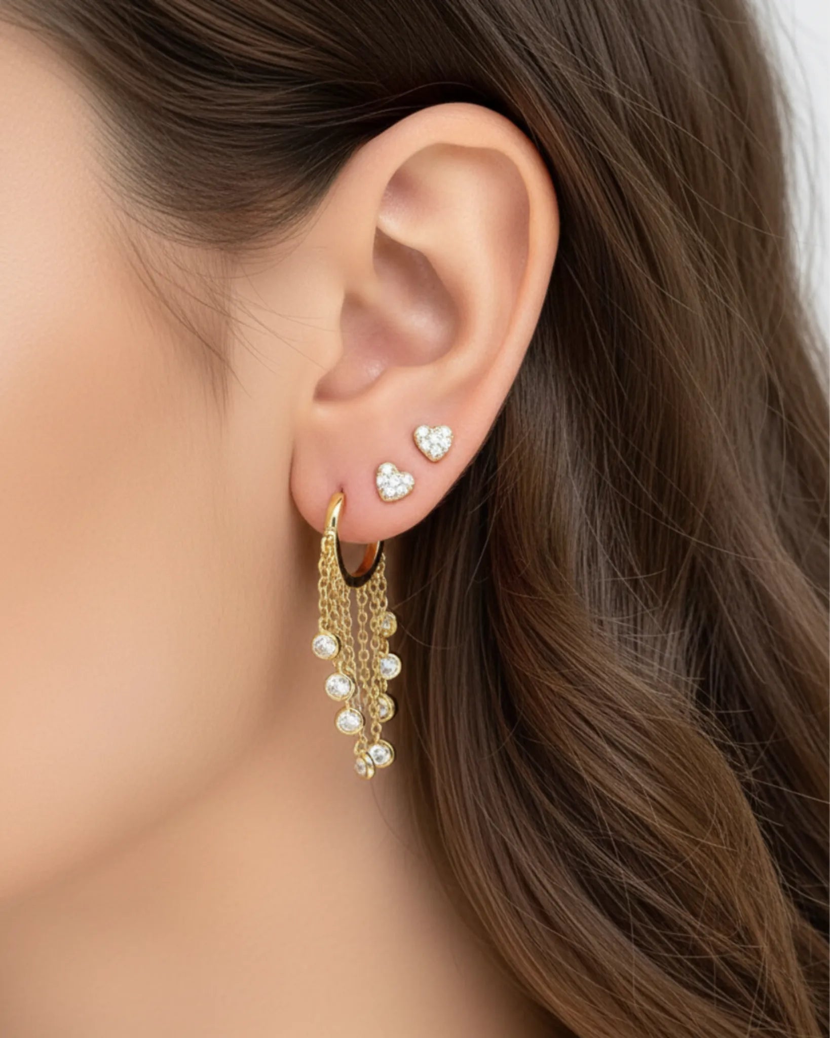 Diamant Chain Hoops