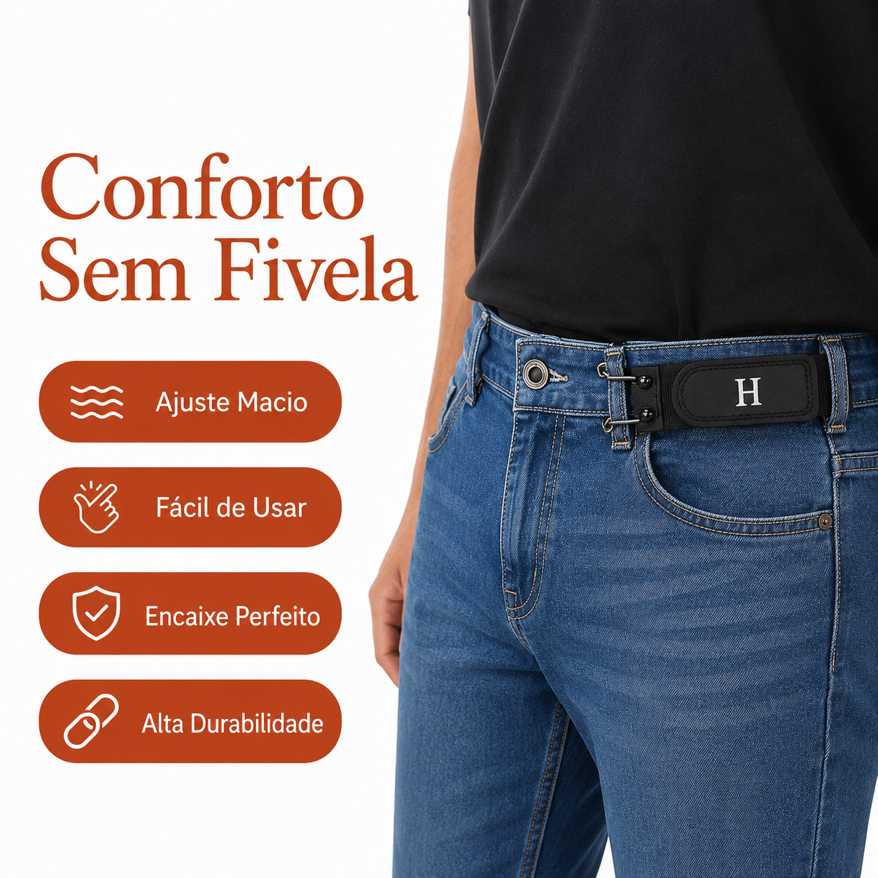 Cinto Elástico Invisível Marquezza