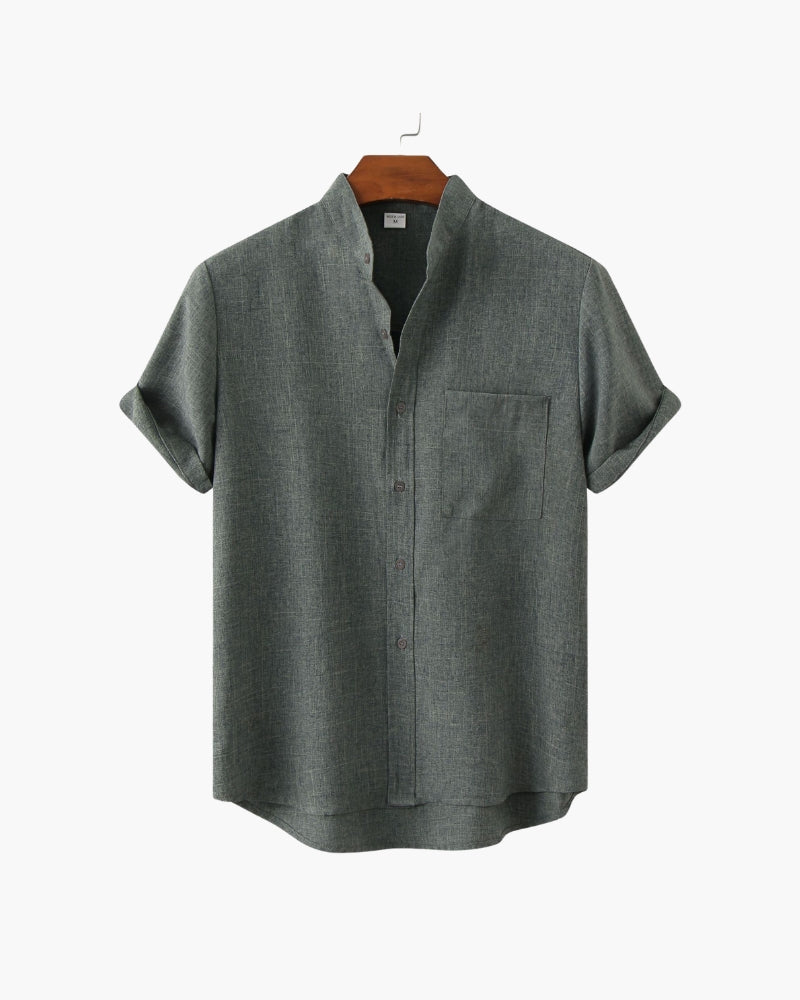 Mark Mandarin-Collar Shirt