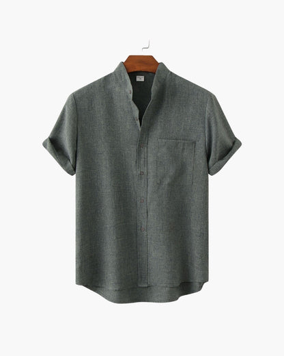 Mark Mandarin-Collar Shirt