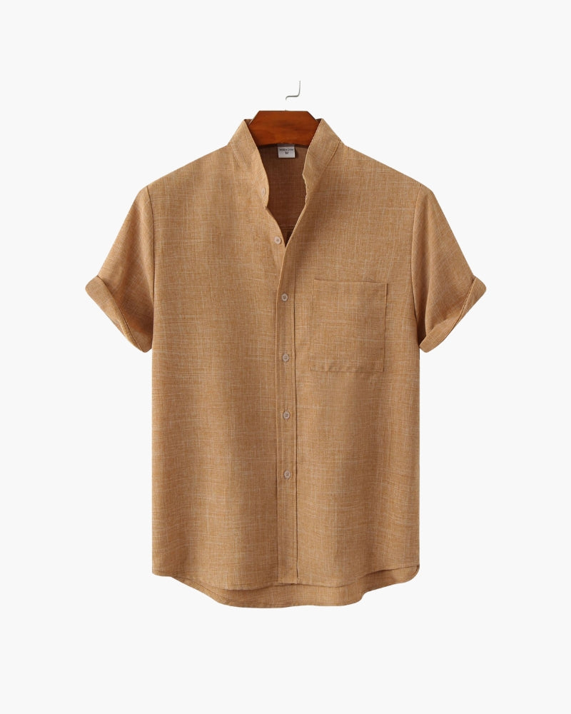 Mark Mandarin-Collar Shirt