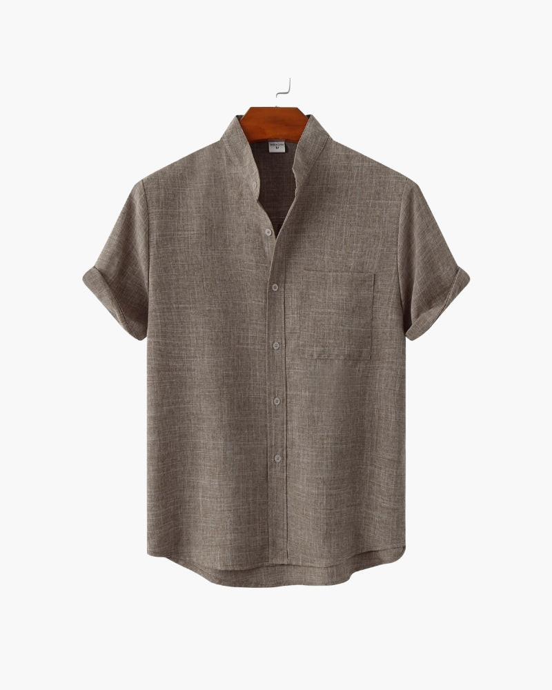 Mark Mandarin-Collar Shirt