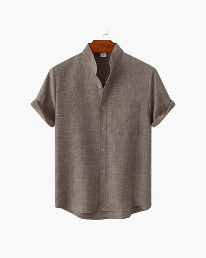 Mark Mandarin-Collar Shirt