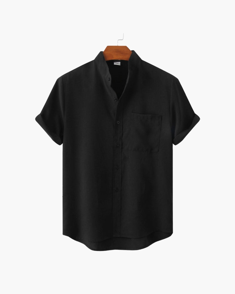 Mark Mandarin-Collar Shirt
