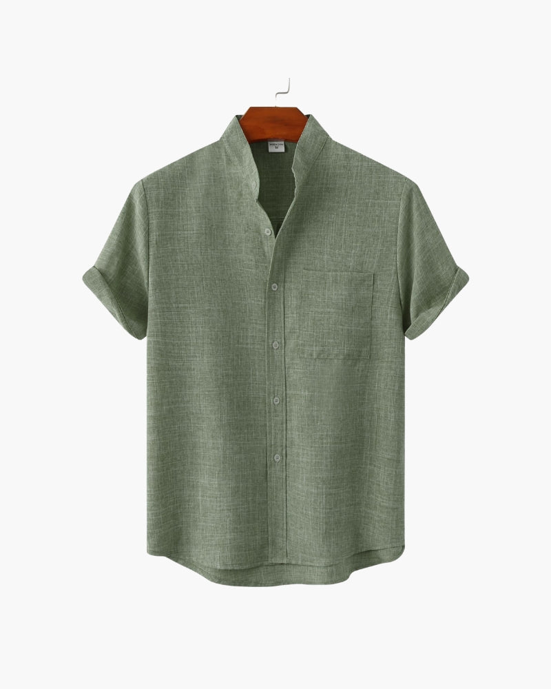 Mark Mandarin-Collar Shirt