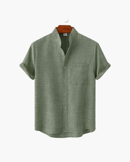 Mark Mandarin-Collar Shirt