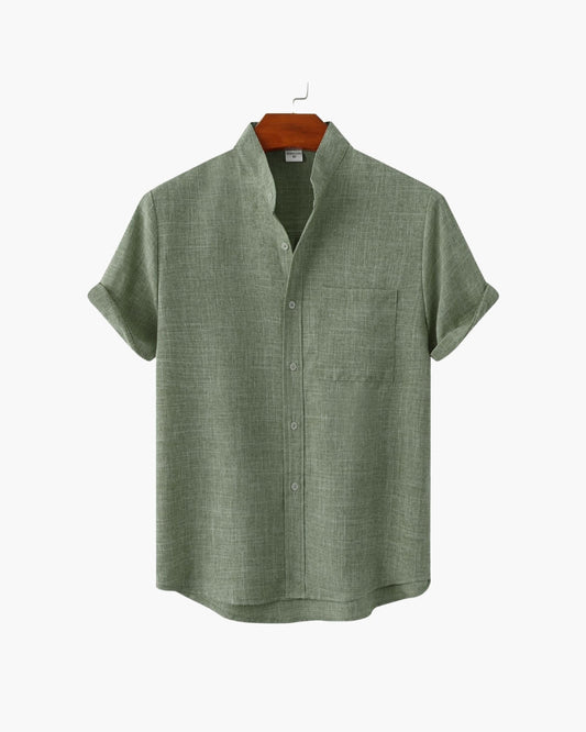 Mark Mandarin-Collar Shirt