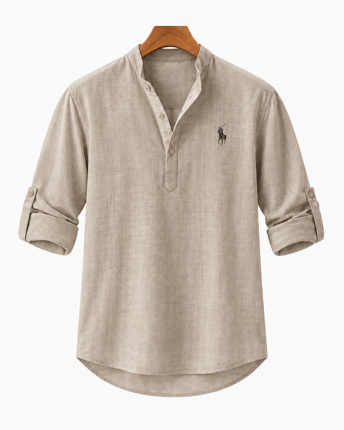 Men's Long-Sleeve Linen-Cotton Shirt