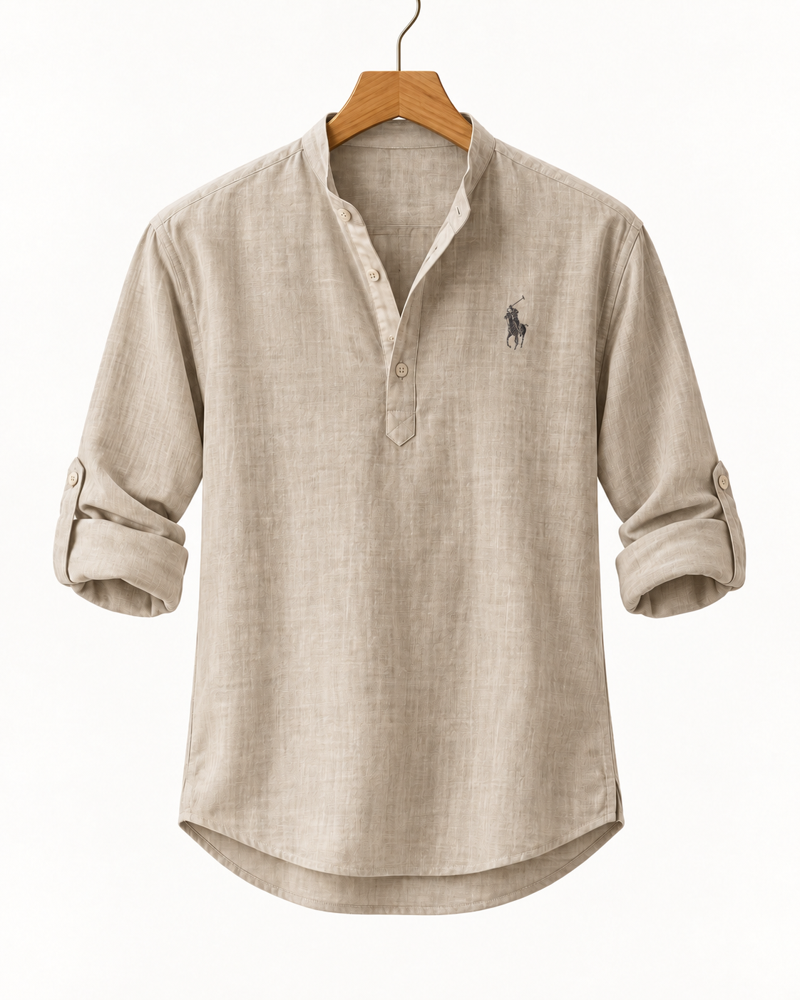 Men's Long-Sleeve Linen-Cotton Shirt