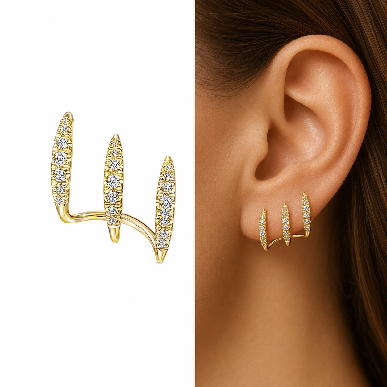 Claw Illusion earring